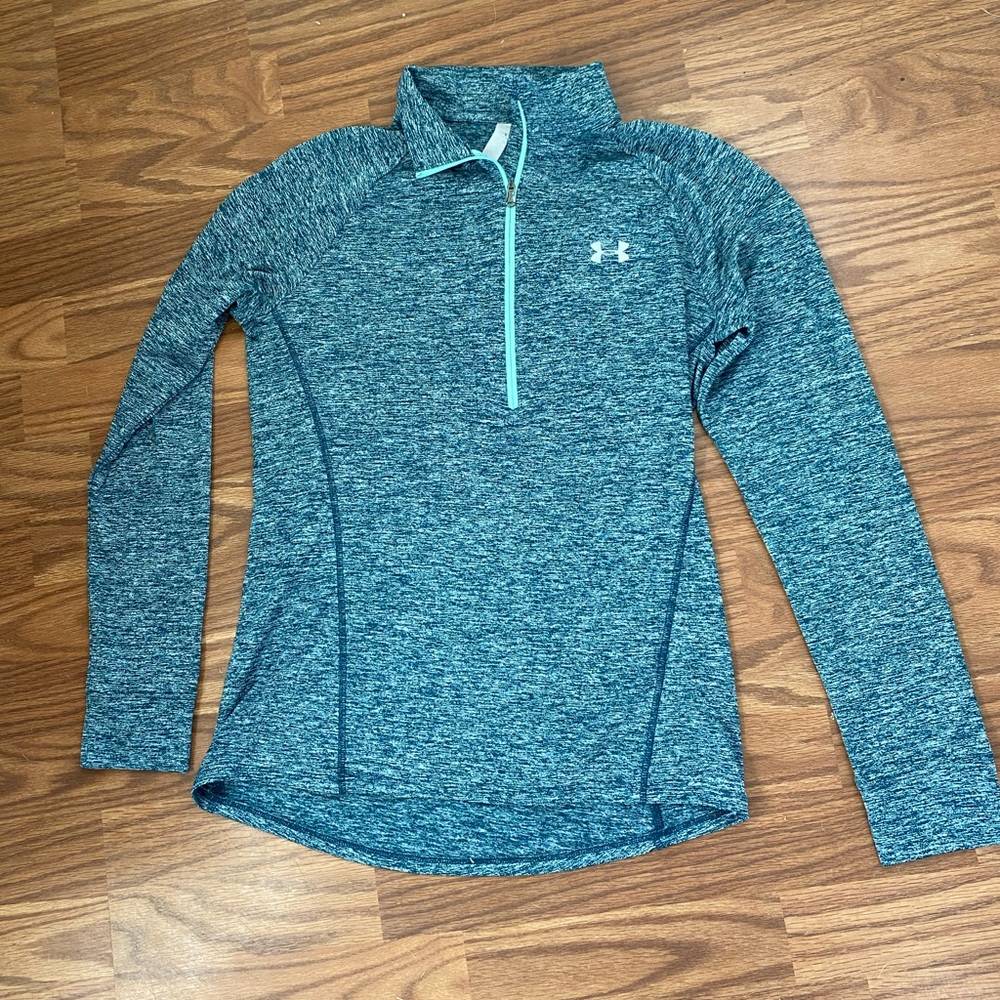 Under armour quarter zip blue workout jacket